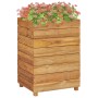 Arriate elevado madera de teca reciclada y acero 50x40x72 cm de vidaXL, Maceteros y jardineras - Ref: Foro24-47427, Precio: 1...