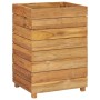 Arriate elevado madera de teca reciclada y acero 50x40x72 cm de vidaXL, Maceteros y jardineras - Ref: Foro24-47427, Precio: 1...