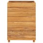 Arriate elevado madera de teca reciclada y acero 50x40x72 cm de vidaXL, Maceteros y jardineras - Ref: Foro24-47427, Precio: 1...