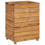 Arriate elevado madera de teca reciclada y acero 50x40x72 cm de vidaXL, Maceteros y jardineras - Ref: Foro24-47427, Precio: 1...