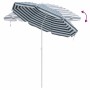 Parasol de playa Azul y 263 x 263 x 272 cm Poliéster y metal en Sombrillas | Comprar online en Foru.es