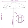 Parasol de playa Azul y 263 x 263 x 272 cm Poliéster y metal en Sombrillas | Comprar online en Foru.es