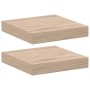 Estantes flotantes 2 uds madera de ingeniería 23x23,5x4 cm en Estanterías | Comprar online en Foru.es