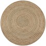 Alfombra redonda de yute trenzado 120 cm de vidaXL, Alfombras - Ref: Foro24-245337, Precio: 47,86 €, Descuento: %