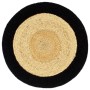 Mantel individual redondo 4 uds yute algodón natural negro 38cm de vidaXL, Manteles individuales - Ref: Foro24-133856, Precio...