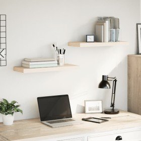 Estantes flotantes 2 uds madera de ingeniería 60x23,5x4 cm en Estanterías | Comprar online en Foru.es