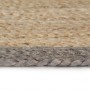 Alfombra hecha a mano de yute con borde gris 150 cm de vidaXL, Alfombras - Ref: Foro24-133676, Precio: 56,05 €, Descuento: %