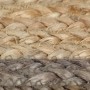 Alfombra hecha a mano de yute con borde gris 150 cm de vidaXL, Alfombras - Ref: Foro24-133676, Precio: 56,05 €, Descuento: %