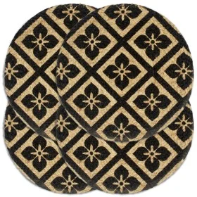 Mantel individual 4 unidades redondo yute negro 38 cm de vidaXL, Manteles individuales - Ref: Foro24-133868, Precio: 19,64 €,...