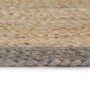 Alfombra hecha a mano de yute con borde gris 90 cm de vidaXL, Alfombras - Ref: Foro24-133674, Precio: 41,93 €, Descuento: %