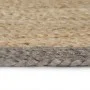 Alfombra hecha a mano de yute con borde gris 90 cm de vidaXL, Alfombras - Ref: Foro24-133674, Precio: 40,74 €, Descuento: %