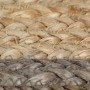Alfombra hecha a mano de yute con borde gris 90 cm de vidaXL, Alfombras - Ref: Foro24-133674, Precio: 41,93 €, Descuento: %