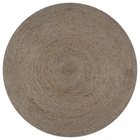 Alfombra de yute tejida a mano redonda gris 150 cm de vidaXL, Alfombras - Ref: Foro24-133664, Precio: 75,21 €, Descuento: %
