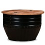 Mesa de centro de madera maciza reciclada negra forma de barril de vidaXL, Mesas de centro - Ref: Foro24-245255, Precio: 175,...
