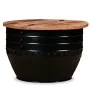 Mesa de centro de madera maciza reciclada negra forma de barril de vidaXL, Mesas de centro - Ref: Foro24-245255, Precio: 166,...