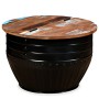 Mesa de centro de madera maciza reciclada negra forma de barril de vidaXL, Mesas de centro - Ref: Foro24-245255, Precio: 175,...