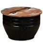 Mesa de centro de madera maciza reciclada negra forma de barril de vidaXL, Mesas de centro - Ref: Foro24-245255, Precio: 166,...