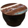 Mesa de centro de madera maciza reciclada negra forma de barril de vidaXL, Mesas de centro - Ref: Foro24-245255, Precio: 166,...