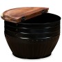 Mesa de centro de madera maciza reciclada negra forma de barril de vidaXL, Mesas de centro - Ref: Foro24-245255, Precio: 175,...