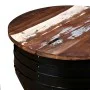 Mesa de centro de madera maciza reciclada negra forma de barril de vidaXL, Mesas de centro - Ref: Foro24-245255, Precio: 166,...