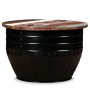 Mesa de centro de madera maciza reciclada negra forma de barril de vidaXL, Mesas de centro - Ref: Foro24-245255, Precio: 175,...