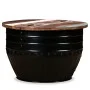 Mesa de centro de madera maciza reciclada negra forma de barril de vidaXL, Mesas de centro - Ref: Foro24-245255, Precio: 166,...