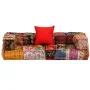 Puf modular de 2 plazas de tela patchwork de vidaXL, Cojines para sillas y sofás - Ref: Foro24-244987, Precio: 270,86 €, Desc...