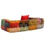 Puf modular de 2 plazas de tela patchwork de vidaXL, Cojines para sillas y sofás - Ref: Foro24-244987, Precio: 270,86 €, Desc...