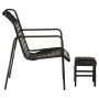 Silla de relax reposabrazos y reposapiés cuero auténtico negro de vidaXL, Sillones - Ref: Foro24-323729, Precio: 102,06 €, De...