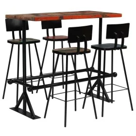 Set de muebles de bar 5 pzas madera maciza reciclada multicolor de vidaXL, muebles para cocinas y comedores - Ref: Foro24-245...