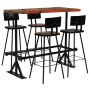 Set de muebles de bar 5 pzas madera maciza reciclada multicolor de vidaXL, muebles para cocinas y comedores - Ref: Foro24-245...