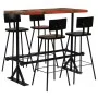 Set de muebles de bar 5 pzas madera maciza reciclada multicolor de vidaXL, muebles para cocinas y comedores - Ref: Foro24-245...