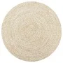 Alfombra de yute tejida a mano blanco y natural 90 cm de vidaXL, Alfombras - Ref: Foro24-133722, Precio: 29,43 €, Descuento: %