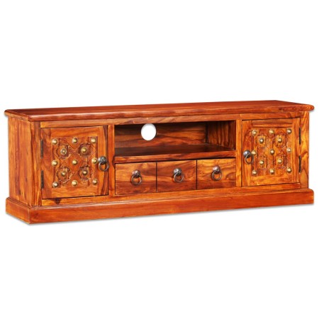 Mueble para TV madera maciza de sheesham 120x30x40 cm de vidaXL, Muebles TV - Ref: Foro24-245148, Precio: 279,16 €, Descuento: %