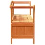 Banco de exterior Marrón 119 x 44 x 76 cm Madera de pino macizo en Bancos de jardín | Comprar online en Foru.es