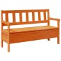 Banco de exterior Marrón 119 x 44 x 76 cm Madera de pino macizo en Bancos de jardín | Comprar online en Foru.es