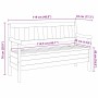 Banco de exterior Marrón 119 x 44 x 76 cm Madera de pino macizo en Bancos de jardín | Comprar online en Foru.es