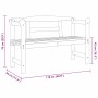Banco de exterior Marrón 119 x 44 x 76 cm Madera de pino macizo en Bancos de jardín | Comprar online en Foru.es