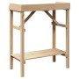 Mesa de trasplante con estante Natural 75 x 40 x 90 cm en Soportes para macetas | Comprar online en Foru.es