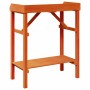Mesa de trasplante Marrón 75 x 40 x 90 cm Madera de pino macizo en Soportes para macetas | Comprar online en Foru.es
