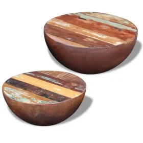 Set mesa de centro forma cuenco 2 uds madera maciza reciclada de vidaXL, Mesas de centro - Ref: Foro24-243352, Precio: 136,54...