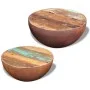 Set mesa de centro forma cuenco 2 uds madera maciza reciclada de vidaXL, Mesas de centro - Ref: Foro24-243352, Precio: 136,54...