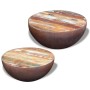 Set mesa de centro forma cuenco 2 uds madera maciza reciclada de vidaXL, Mesas de centro - Ref: Foro24-243352, Precio: 136,56...