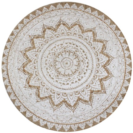 Alfombra redonda con estampado yute trenzado 90 cm de vidaXL, Alfombras - Ref: Foro24-245339, Precio: 36,82 €, Descuento: %