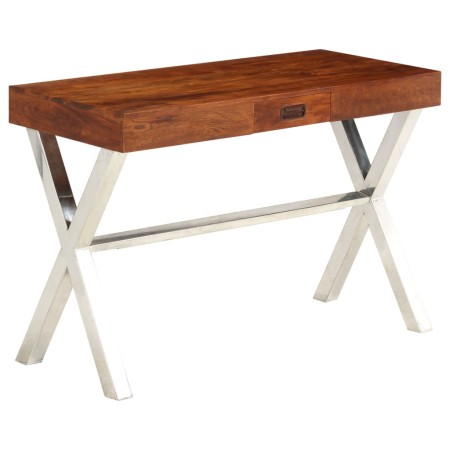 Escritorio de madera maciza de acacia acabado miel 110x50x76 cm de vidaXL, Escritorios - Ref: Foro24-245652, Precio: 160,99 €...