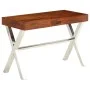 Escritorio de madera maciza de acacia acabado miel 110x50x76 cm de vidaXL, Escritorios - Ref: Foro24-245652, Precio: 159,66 €...