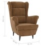 Sillón de terciopelo marrón de vidaXL, Sillones - Ref: Foro24-324067, Precio: 219,29 €, Descuento: %