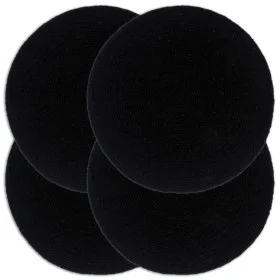 Placemat 4 units plain round black cotton 38 cm by vidaXL, Placemats - Ref: Foro24-133844, Price: 21,65 €, Discount: %