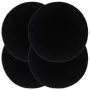 Mantel individual 4 unidades liso redondo algodón negro 38 cm de vidaXL, Manteles individuales - Ref: Foro24-133844, Precio: ...