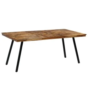 Mesa de comedor de teca reciclada y acero 180x90x76 cm de vidaXL, Mesas de cocina y de comedor - Ref: Foro24-245415, Precio: ...